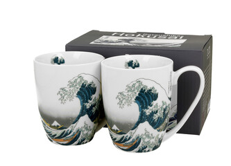 2 kubki classic THE GREAT WAVE inspired by HOKUSAI