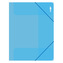 Zakládací mapa s gumičkou PP/A4, průhledná/modrá