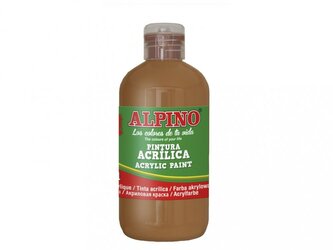 Láhev akrylové barvy do školy 250ml. hnědá