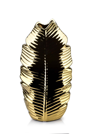 LEAF GOLD WAZON 7x14xh28cm