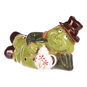 Vodník - zahradní figurka, ležící, keramický