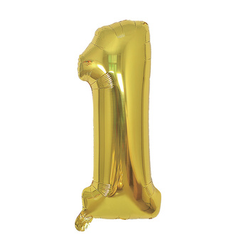 Narozeninový balónek, zlatý 40" číslo 1