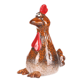 Slepice - zahradní ozdoba na plot, keramika