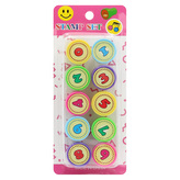 Dětská razítka kulatá, plastová (sada 10 kusů) číslice