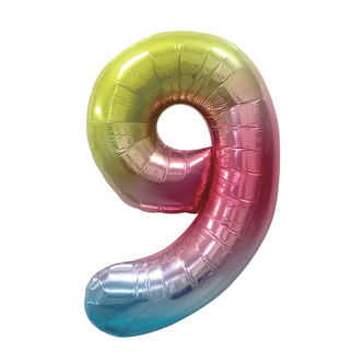 Narozeninový balónek, barevný 40" číslo 9