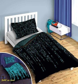FARO Povlečení Matrix svítící  Bavlna, 140/200, 70/90 cm