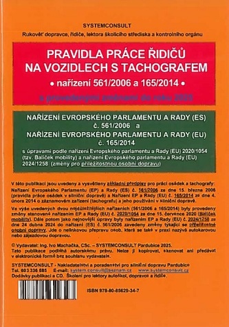 Pravidla práce řidičů na vozidlech s tachografem