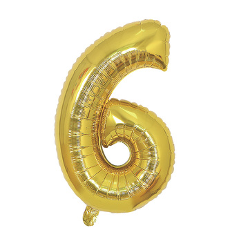 Narozeninový balónek, zlatý 40" číslo 6