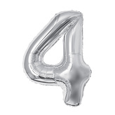 Narozeninový balónek, stříbrný 40" číslo 4