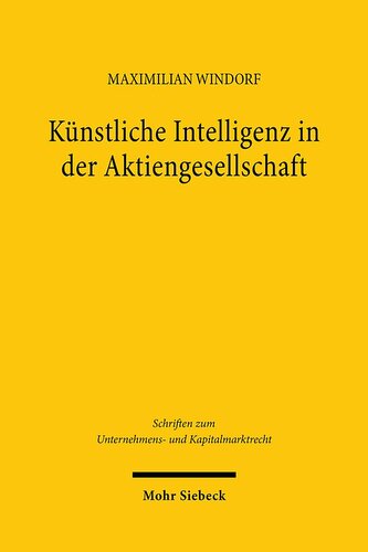 Künstliche Intelligenz in der Aktiengesellschaft