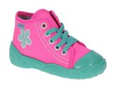 218P029 - tenisky-kotníčk., neon.růžová, kytka 218P029_25