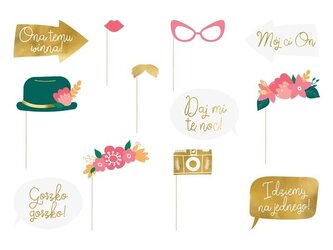 Gadżety do zdjęć na ślub mix 12szt