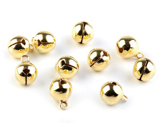 Rolničky Ø10 mm - 20 ks - 2 zlatá