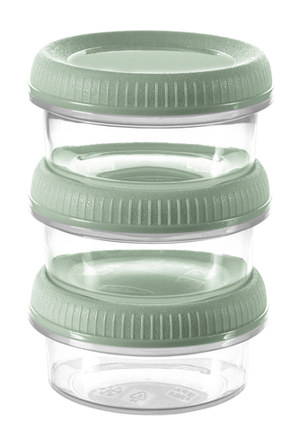 Sada dóz Smart eco  sauce cups 3x80ml světle zelená