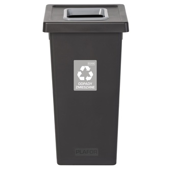 Igotrend, 720005 Koš na tříděný odpad 53 l, FIT BIN černá/šedá