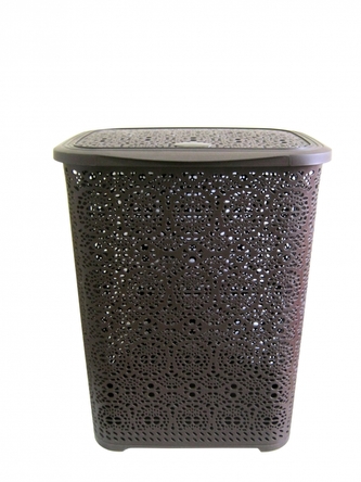 Mega Plast, SET Monako, koš na prádlo + koš na kolíčky + koš na prášek + košíky XS, S, M (wenge)