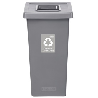 Igotrend, 723005 Koš na tříděný odpad 75 l, FIT BIN šedá/šedá