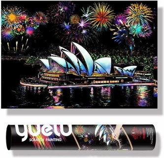 NORIMPEX Škrabací obrázek Opera v Sydney 75x52cm
