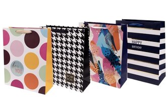 Torebka ozdobna duża Urodziny mix