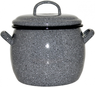 Metalac Kámen, hluboký, zaoblený smaltovaný hrnec s poklicí 12 cm, 1,5 l Metalac Kámen, hluboký, zaoblený smaltovaný hrnec s poklicí 12 cm, 1,5 l