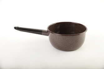 Olymp, Hnědý granit, smaltovaný rendlík s dlouhou rukojetí 16 cm, 1,5 l