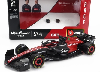 Model Alfa Romeo F1 C43 BBurago #77 Valtteri Bottas 2023 1:43
