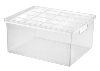 Úložný box LINEA 13,8L s víkem transparent