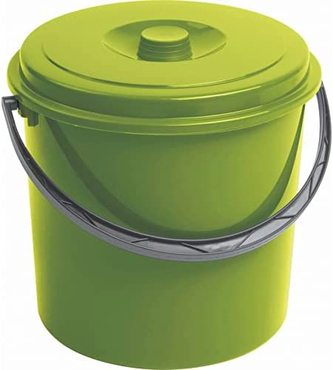 vědro s víkem 16l zelené