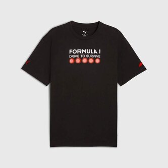 Fanouškovské tričko Puma F1 Drive To Survive černé - M