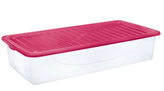 Úložný box DODO STOCK-BOX 35,6 l transparent/červená