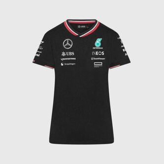 Dámské týmové tričko Mercedes AMG F1 černé - M