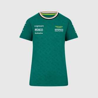 Dámské týmové tričko Aston Martin F1 Team zelené - L