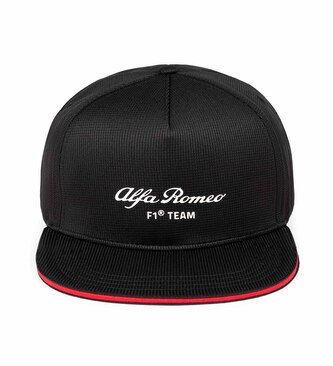 Alfa Romeo F1 Team týmová kšiltovka s rovným kšiltem černá