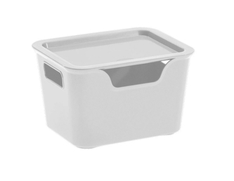 Úložný box BELLA L s víkem - 1,9 l šedá