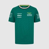 Týmové tričko Fernando Alonso - Aston Martin F1 Team zelené - M