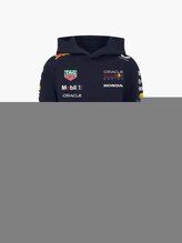 Dětská týmová mikina s kapucí Oracle Red Bull Racing s logy sponzorů - JL/12