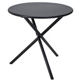 AMBIANCE Zahradní stůl kulatý kovový 48 x 48 cm černá KO-X59000100