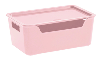 Úložný box BELLA XL s víkem - 4,22 l růžová