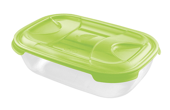 Dóza na potraviny NUVOLA 1,15 l obdélník transparetní/zelená Dóza na potraviny NUVOLA 1,15 l obdélník transparetní/zelená
