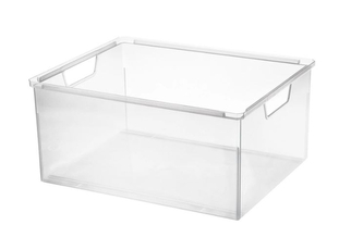 Úložný box LINEA 13,8L s víkem, oraganizér transparent