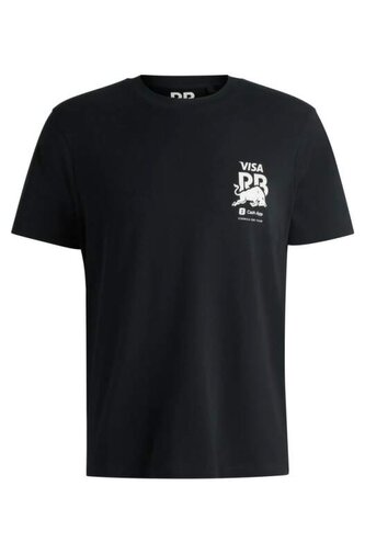 Volnočasové tričko HUGO - Visa Cash App RB s motivem BULL černé - XL