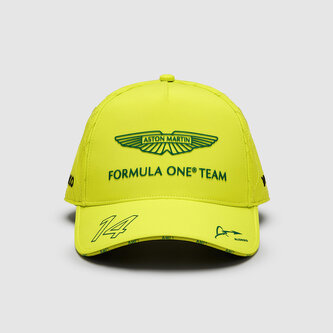 Týmová kšiltovka Fernando Alonso - Aston Martin F1 Team limetková