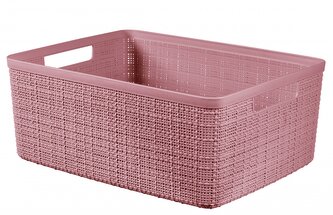 Košík Jute M růžový