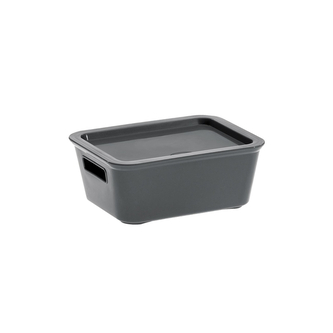 Úložný box BELLA M s víkem - 1,18 l grafit