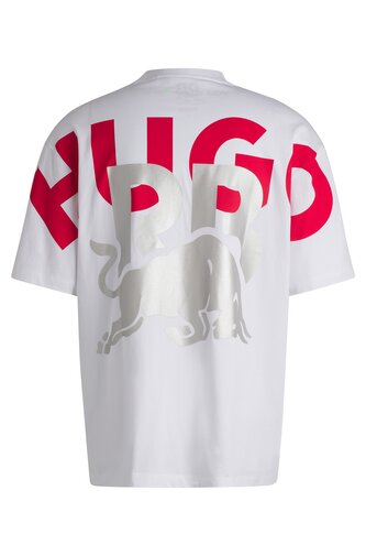 Volnočasové tričko HUGO - Visa Cash App RB bílé oversize - XXL