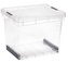 Úložný box EVOLUTION s víkem - 60 l transp/grafit