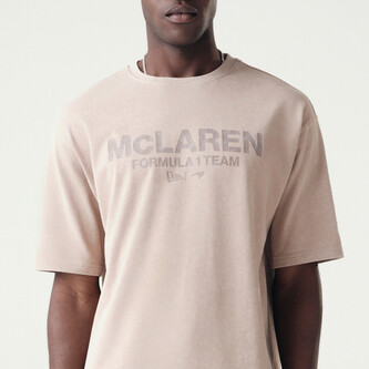 Volnočasové tričko McLaren F1 NE wordmark šedohnědé - XL