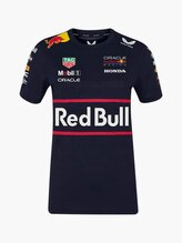 Dámské týmové tričko Oracle Red Bull Racing s logy sponzorů - M