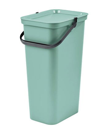Odpadkový koš s víkem a rukojetí MODA 25 l zeleno-šedá