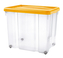 Úložný box s kolečky PUZZLE 80 l transparent/oranžová